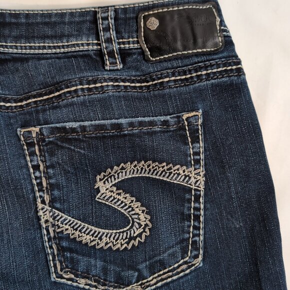 Silver Jeans Women's Blue SUKI Denim Jeans Bootcut Contrast Stitching, Size 36 - Picture 6 of 11